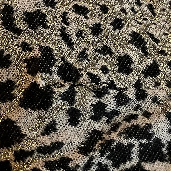 Y2K Vintage Leopard Print Poncho Keyhole Sweater. XS. Cheetah, Girlhood, Sparkle - Picture 10 of 10